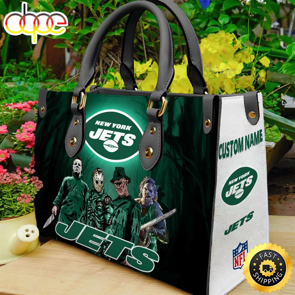 New York Jets NFL Halloween Women Leather Hand Bag Fd3lyp