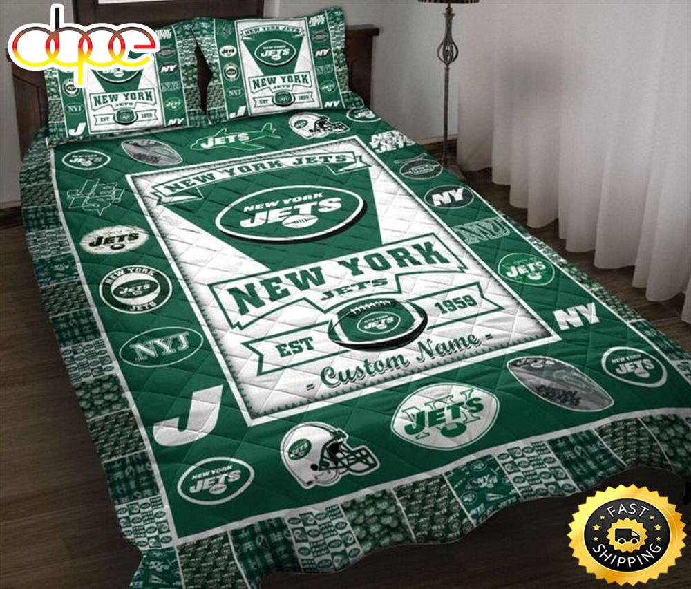 New York Jets NFL Logo History Personalized Bedding Set Ktahkw