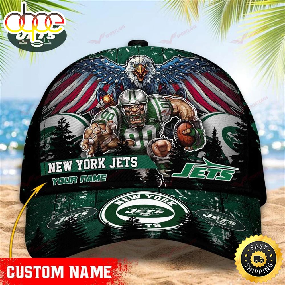 NFL New York Jets Custom Name Number Skull Baseball Jersey