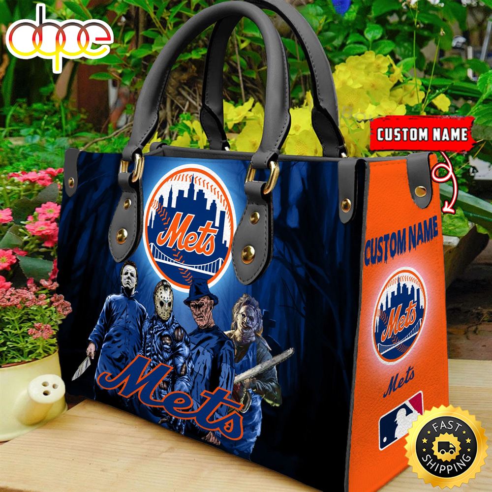 New York Mets MLB Halloween Women Leather Hand Bag Nq2ssr