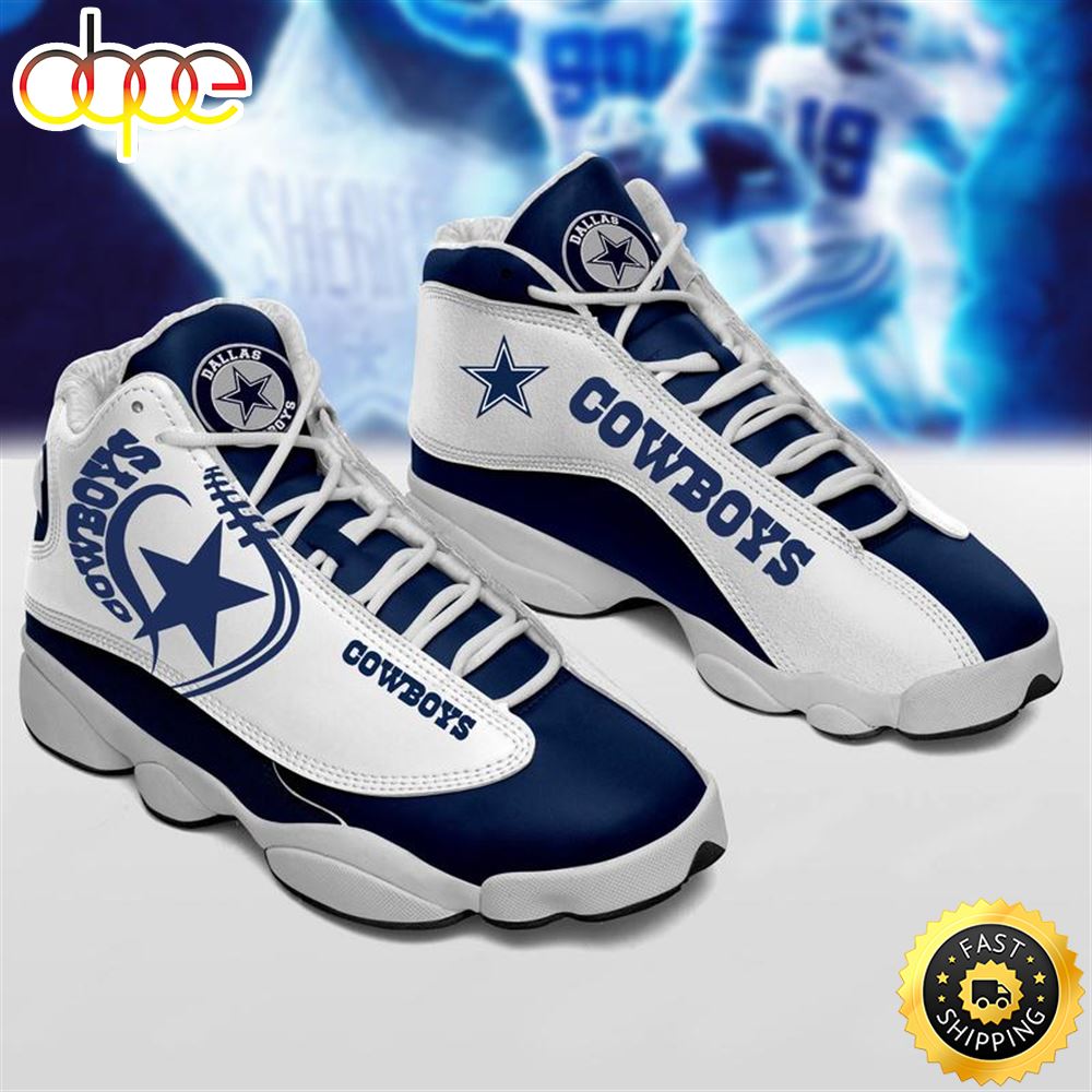 Nfl Dallas Cowboys Blue Air Jordan 13 Sneaker Shoes Oryjkt