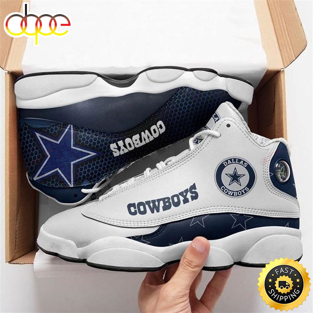 Nfl Dallas Cowboys Blue White Air Jordan 13 Sneaker Shoes Qmnmec