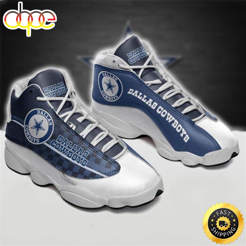 Nfl Dallas Cowboys Football Team Form Air Jordan 13 Sneaker Shoes Cezjx2