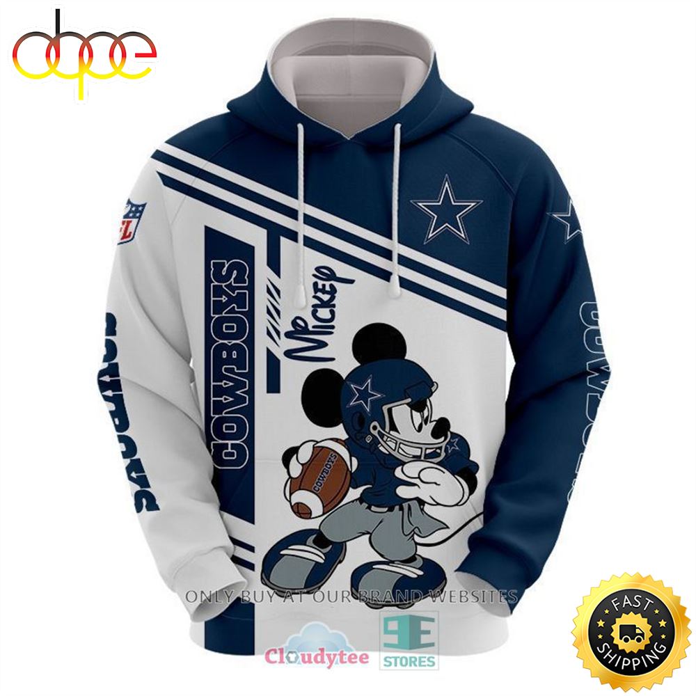 Nfl Dallas Cowboys Mickey Mouse Blue White Shirt Zixsib
