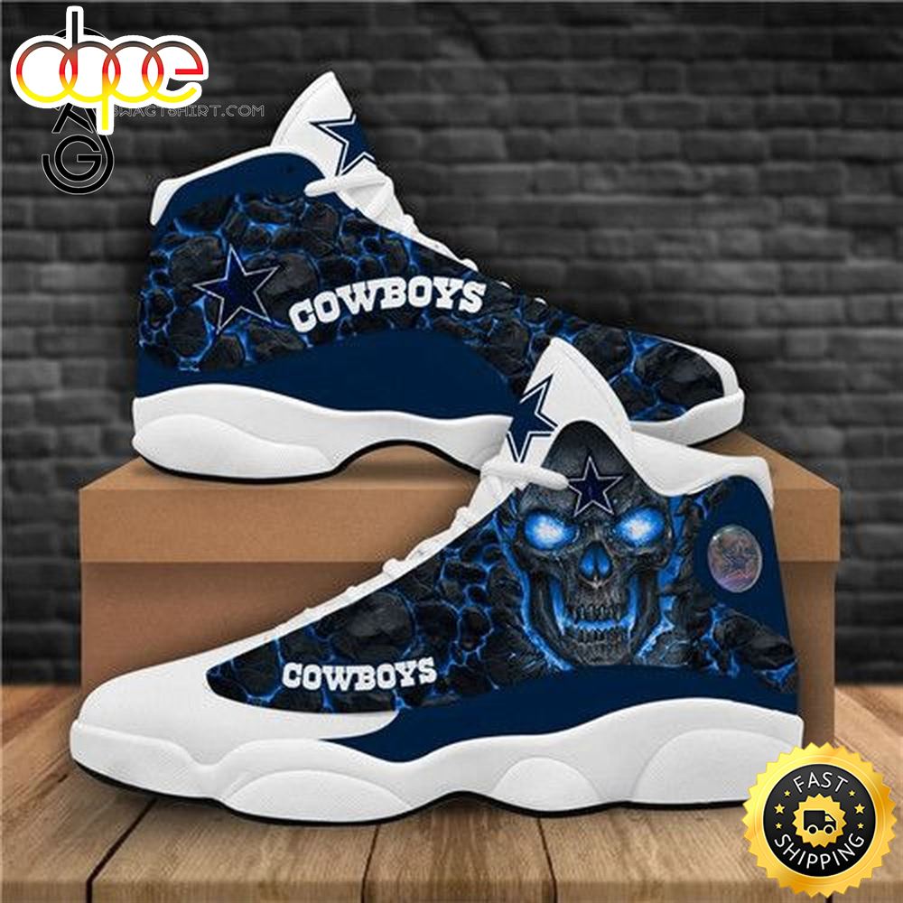 Nfl Dallas Cowboys Skull Air Jordan 13 Shoes Gotzzc