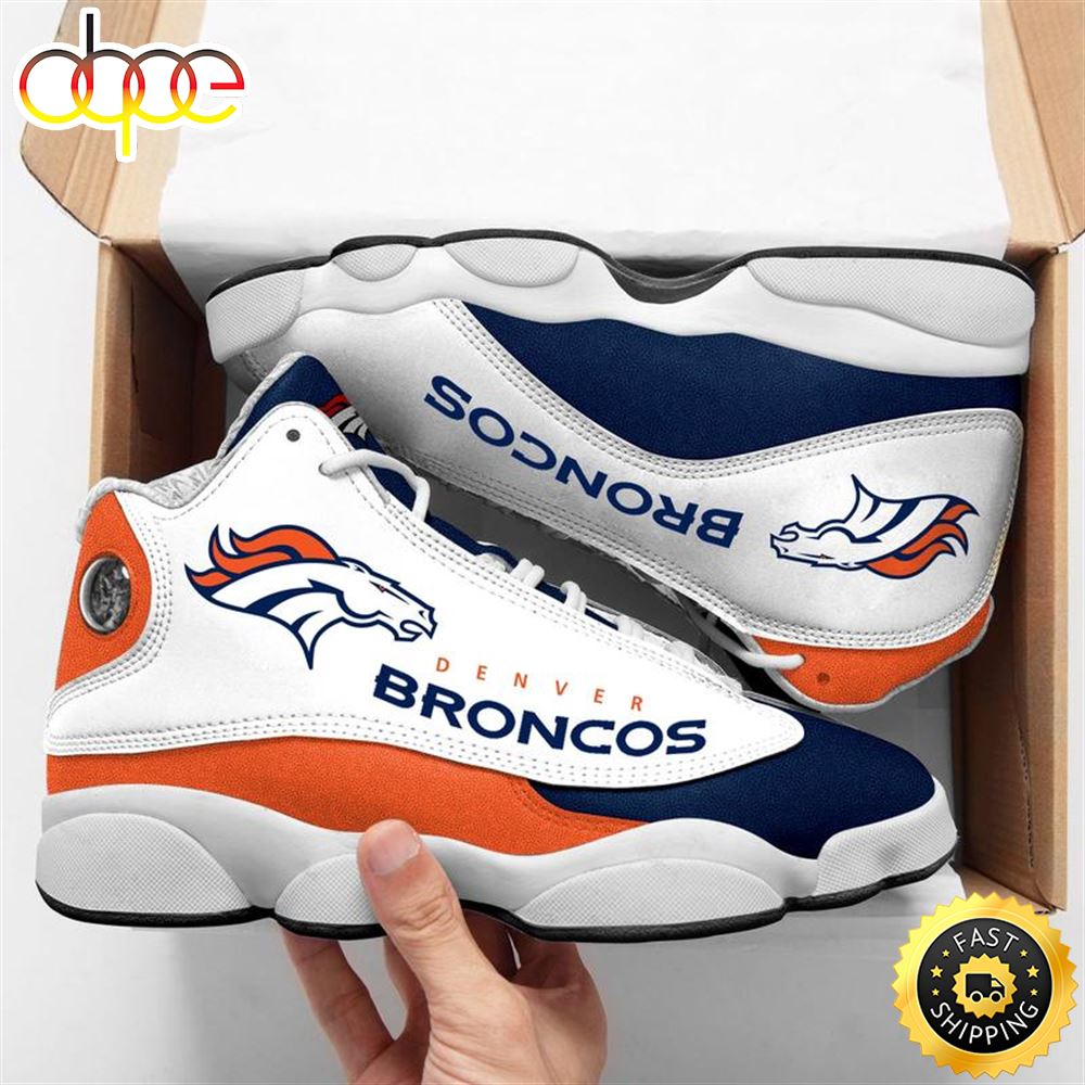 Nfl Denver Broncos Team Air Jordan 13 Sneaker Shoes Wleuiy
