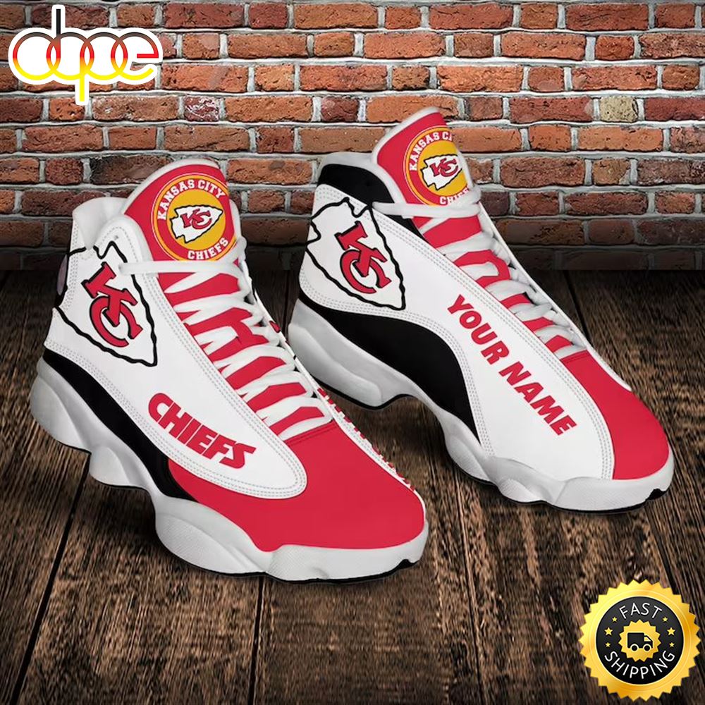 Nfl Kansas City Chiefs Personalized Air Jordan 13 Shoes Iqnjta