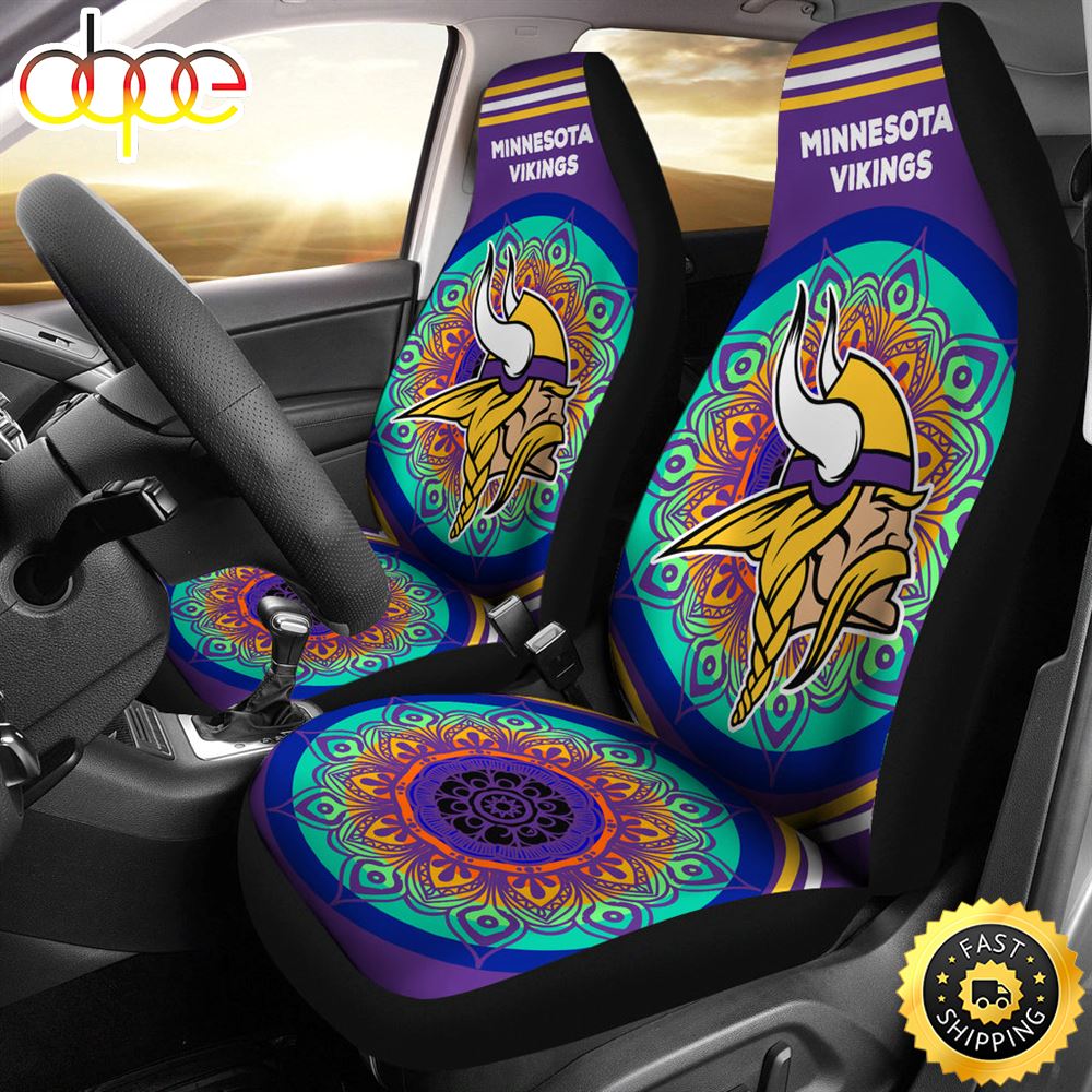 Nique Magical And Vibrant Minnesota Vikings Car Seat Covers Zripkw