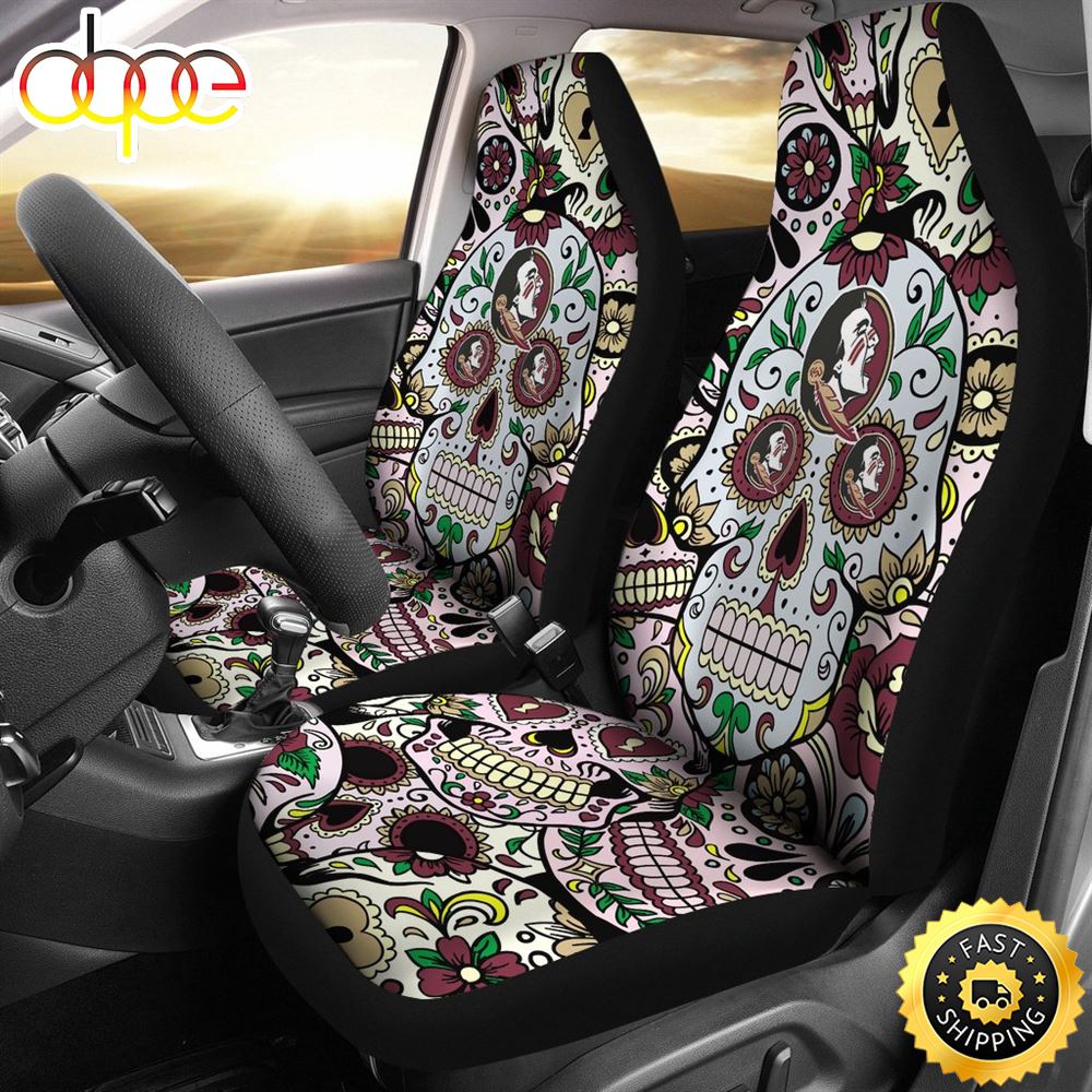 Party Skull Florida State Seminoles Car Seat Covers Y5kkzo