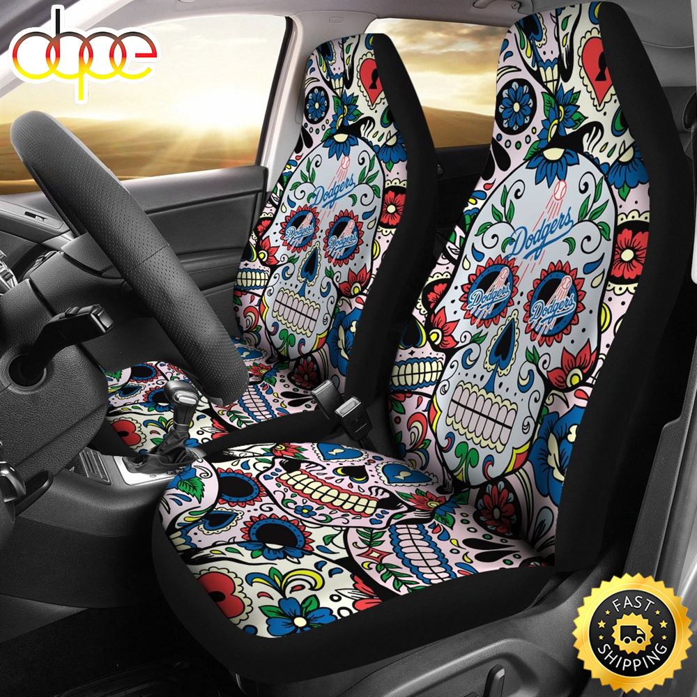 Party Skull Los Angeles Dodgers Car Seat Covers Lq0zud