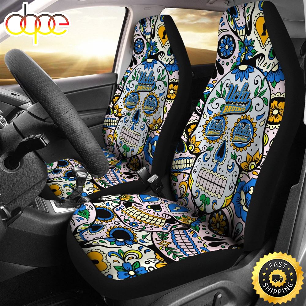 Party Skull UCLA Bruins Car Seat Covers Fmstbf