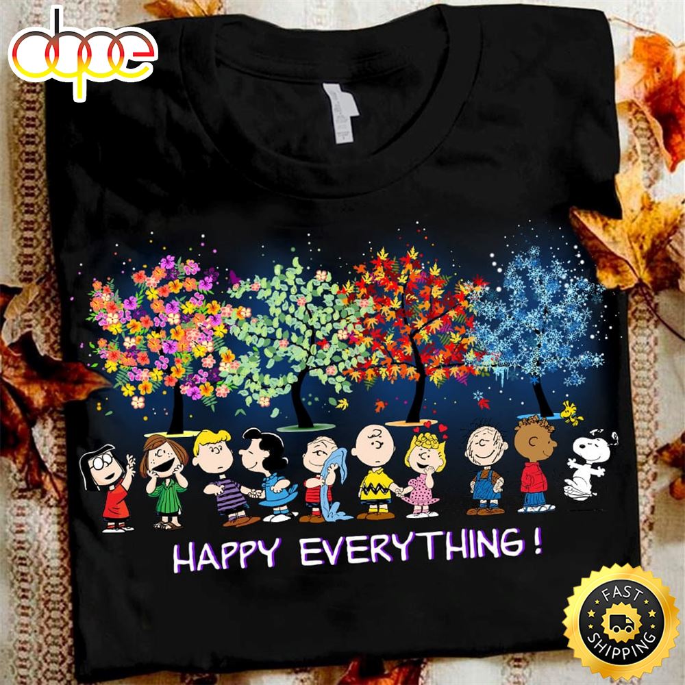Peanuts Character Dog Happy Everything Shirt Gift For Thanksgiving Day Udo89p