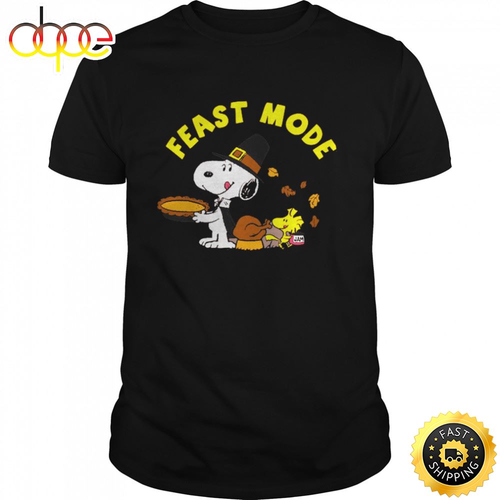 Peanuts Feast Mode Thanksgiving Snoopy And Woodstock Shirt T Shirt Classic Tmzpsj