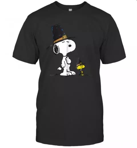 Peanuts Funny Snoopy Woodstock Thanksgiving T Shirt Qbd7kg