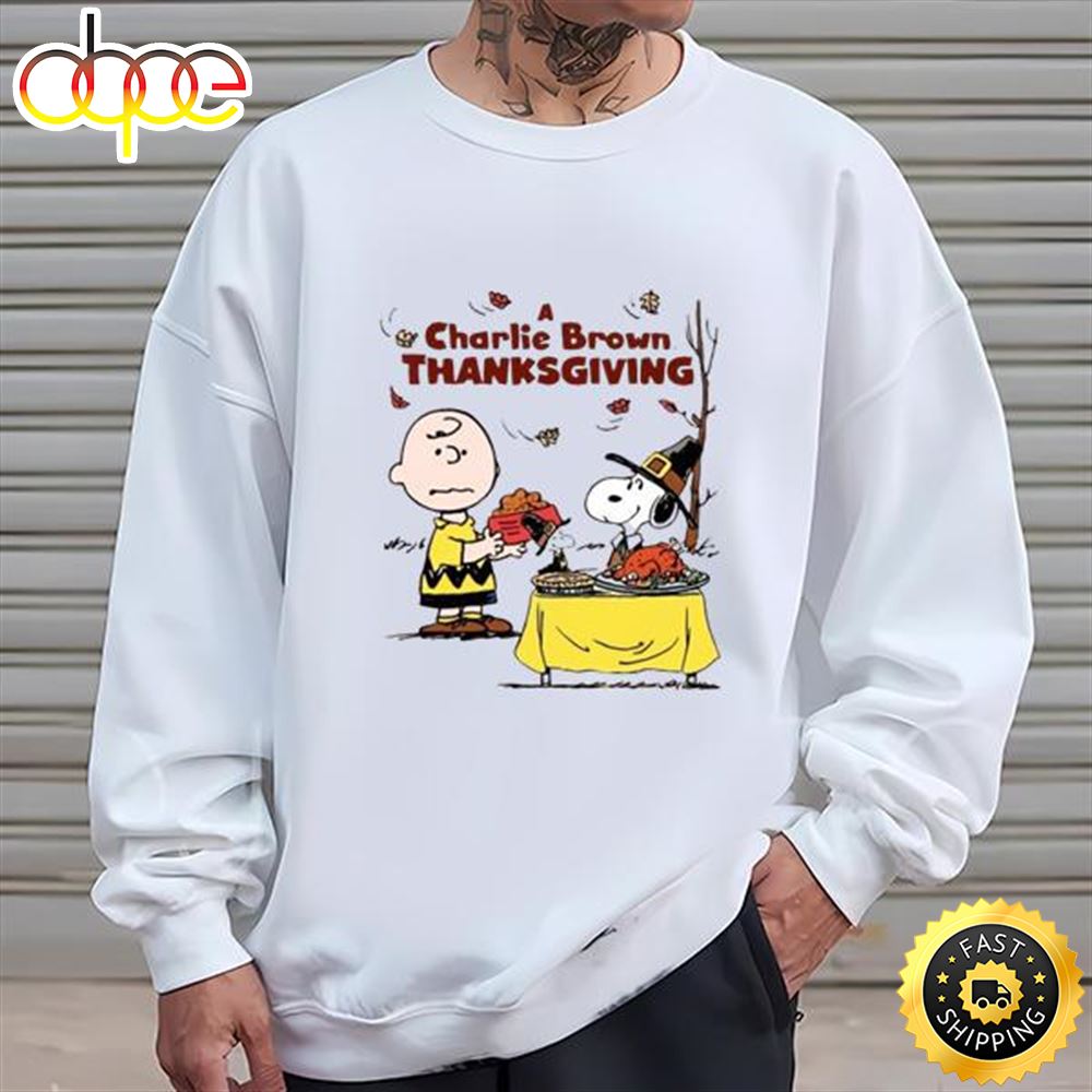 Peanuts Snoopy Charlie Brown Thanksgiving T Shirt Zccxqo