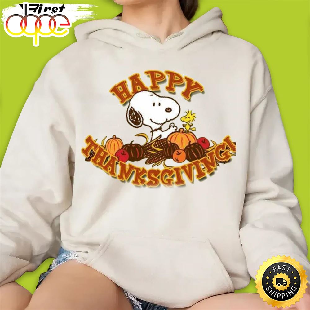 Peanuts Thanksgiving Shirt Happy Thanksgiving With Snoopy Apjw60
