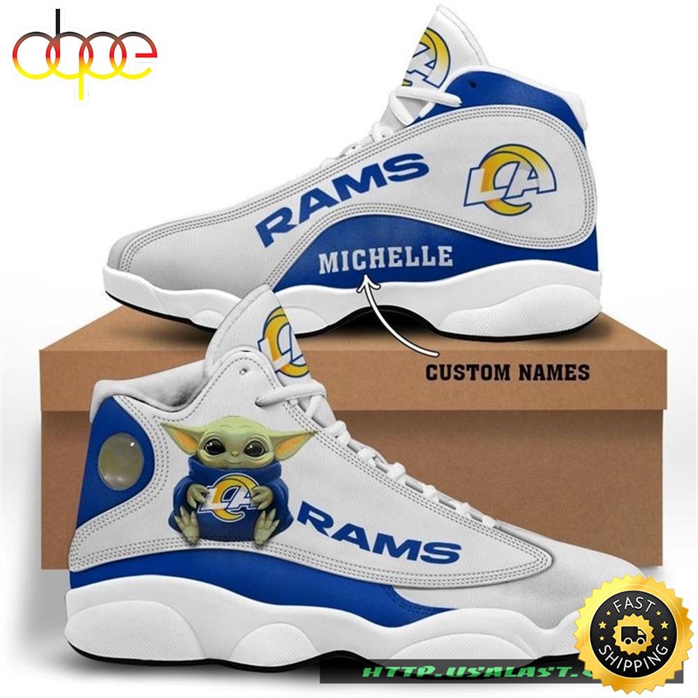 Personalised Los Angeles Rams Baby Yoda Air Jordan 13 Shoes Wsk4xx