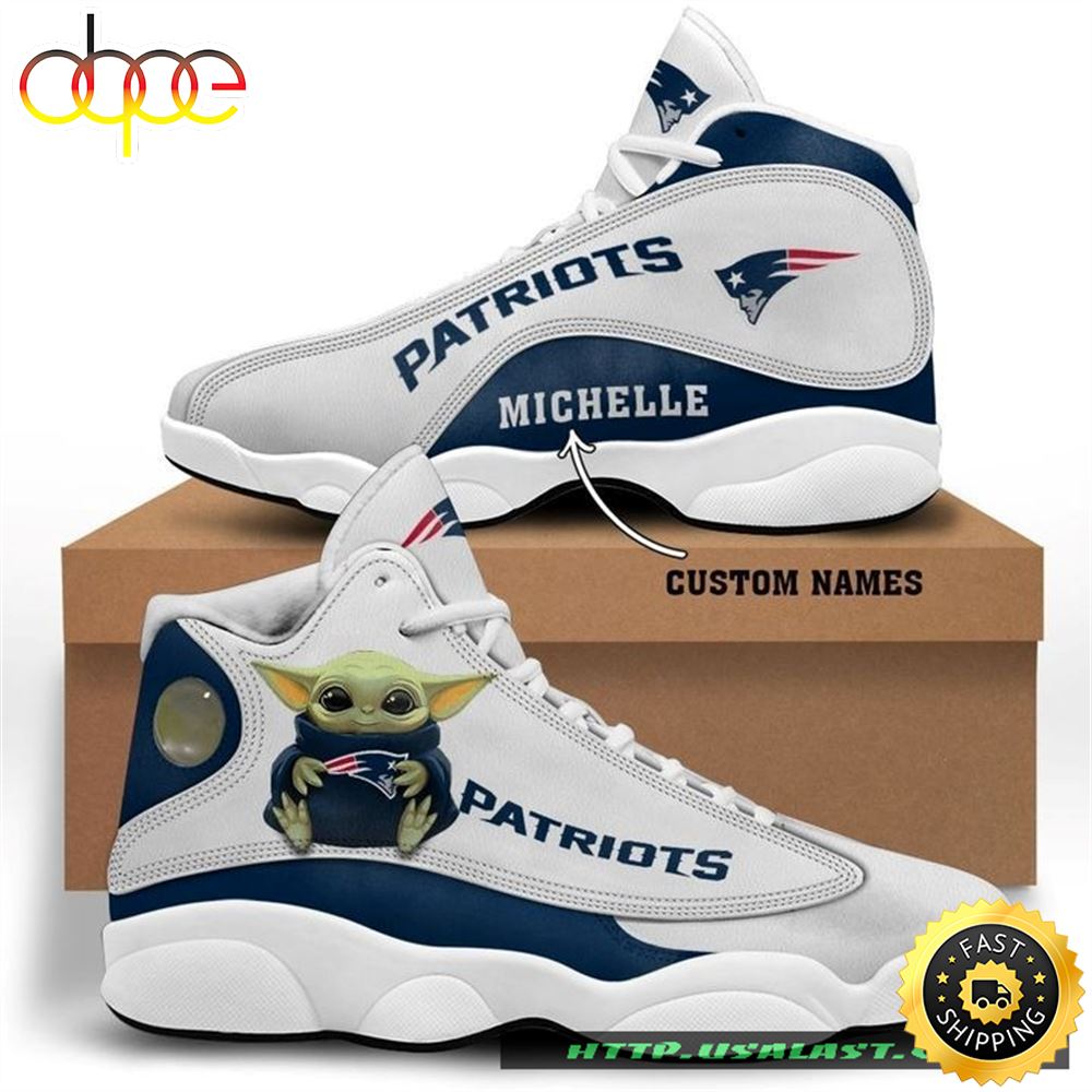 Personalised New England Patriots Baby Yoda Air Jordan 13 Shoes S0gptn