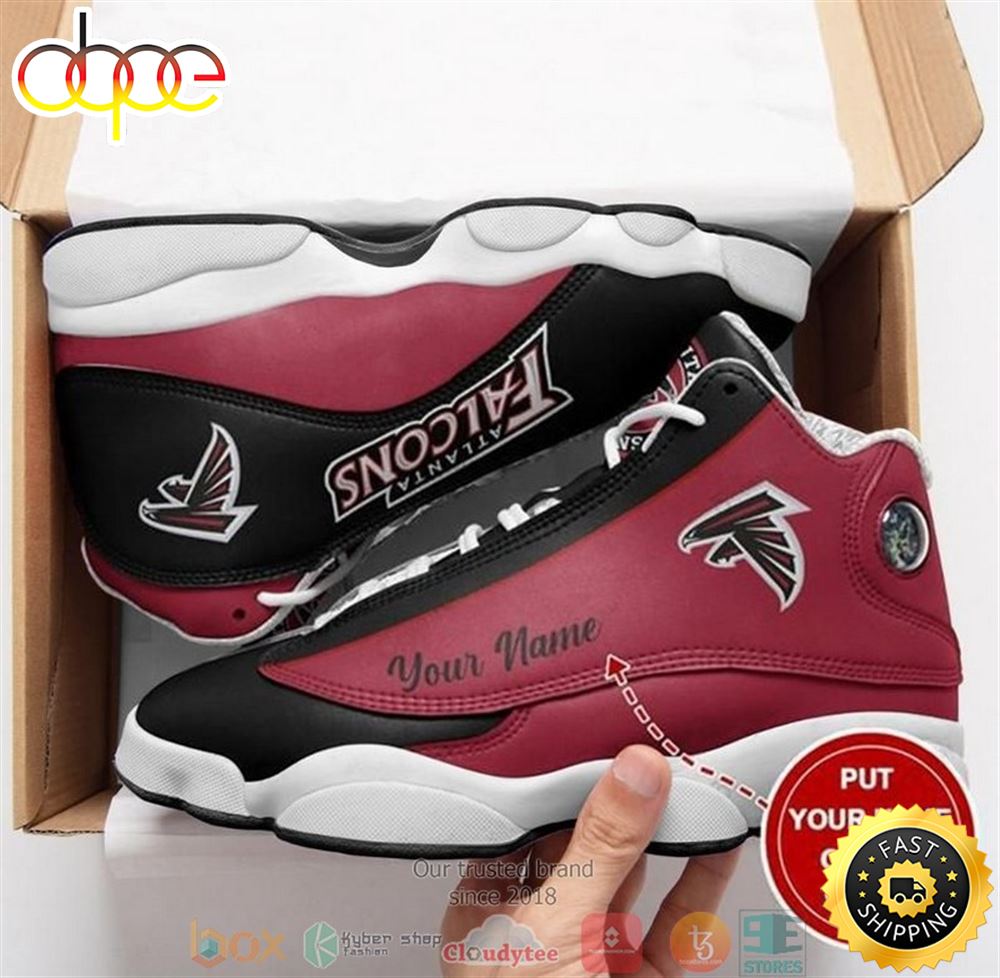 Personalized Atlanta Falcons Nfl Big Logo Football Team 10 Air Jordan 13 Sneaker Shoes Hlx6vg