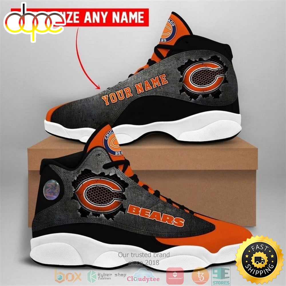 Personalized Chicago Bears Nfl Football Team Air Jordan 13 Sneaker Shoes Empanb