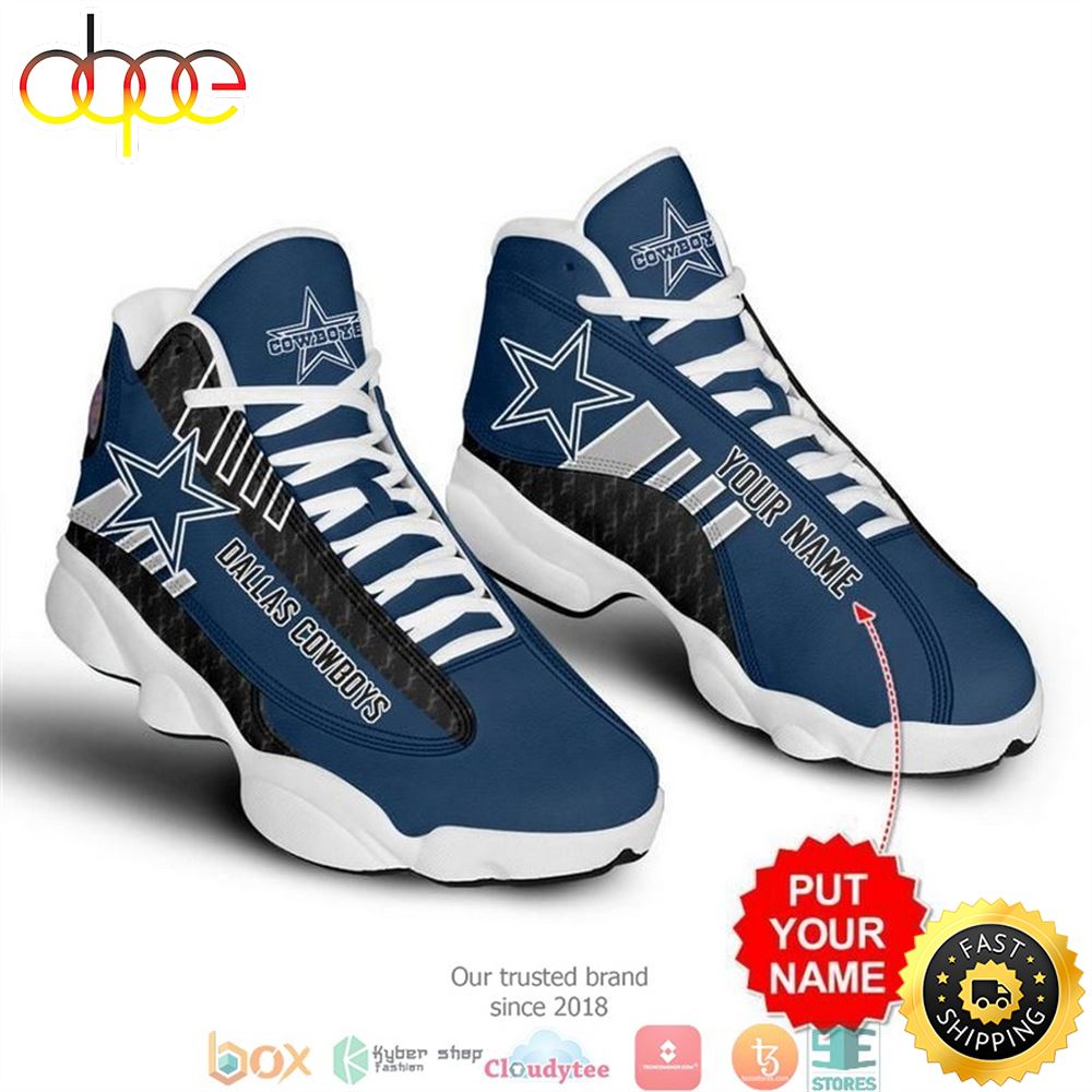 Personalized Dallas Cowboys Football Nfl Big Logo 29 Air Jordan 13 Sneaker Shoes Bbharo