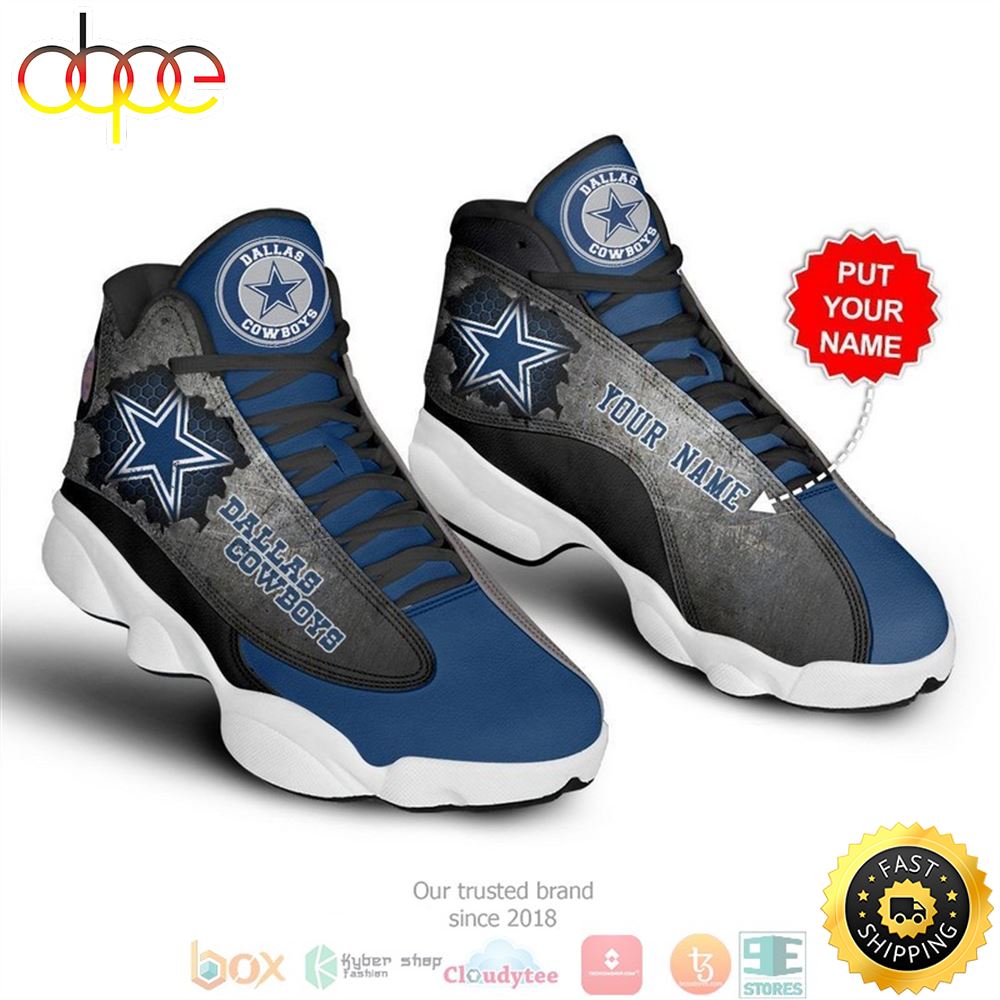 Personalized Dallas Cowboys Nfl 2 Football Air Jordan 13 Sneaker Shoes C9gox5
