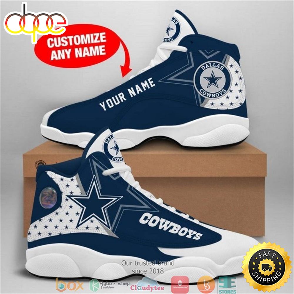 Personalized Dallas Cowboys Nfl Football Team 2 Air Jordan 13 Sneaker Shoes Nxkcjv