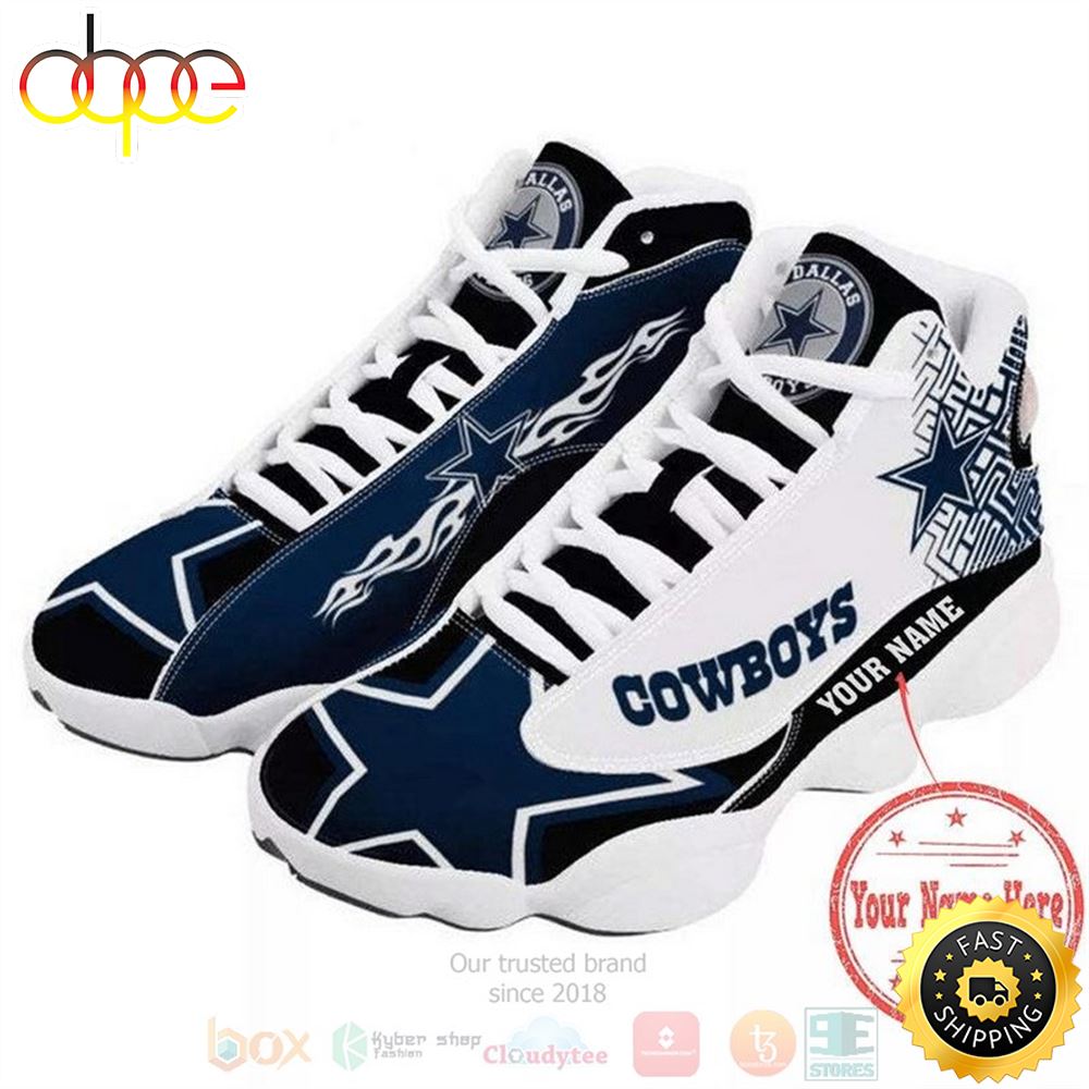 Personalized Dallas Cowboys Nfl Team Custom Air Jordan 13 Shoes Cqju5d