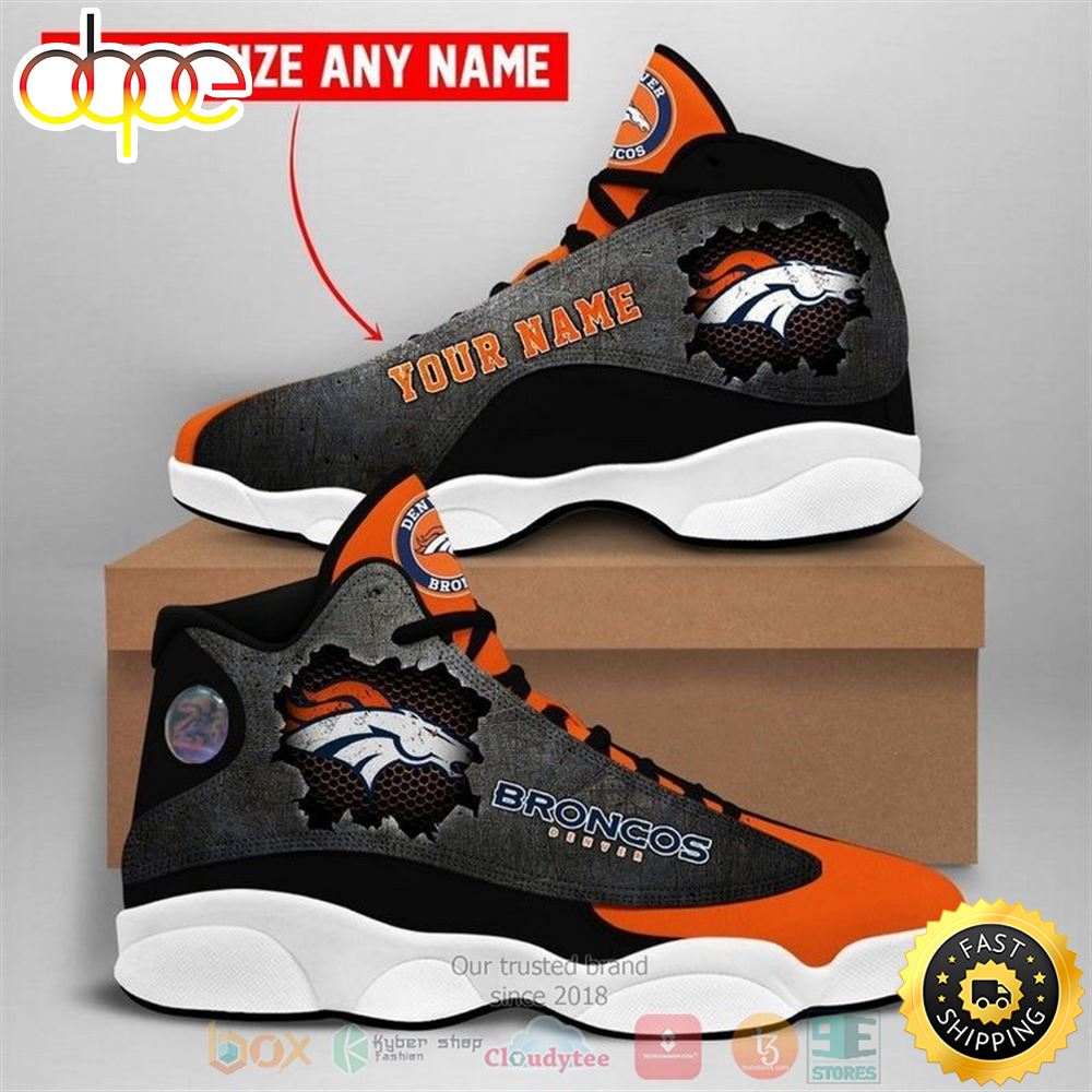 Personalized Denver Broncos Nfl Football Team Custom Air Jordan 13 Shoes Ywwuse