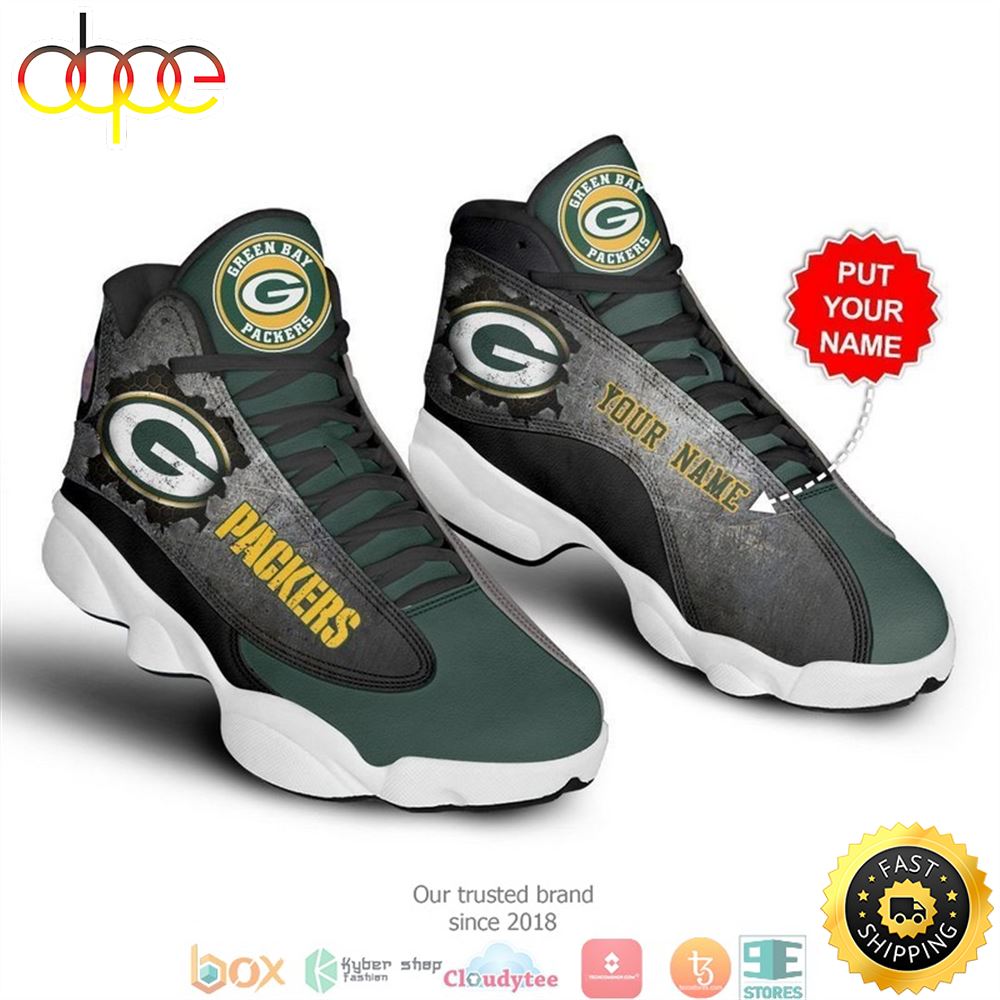 Personalized Green Bay Packers Nfl Football Air Jordan 13 Sneaker Shoes Emetaz