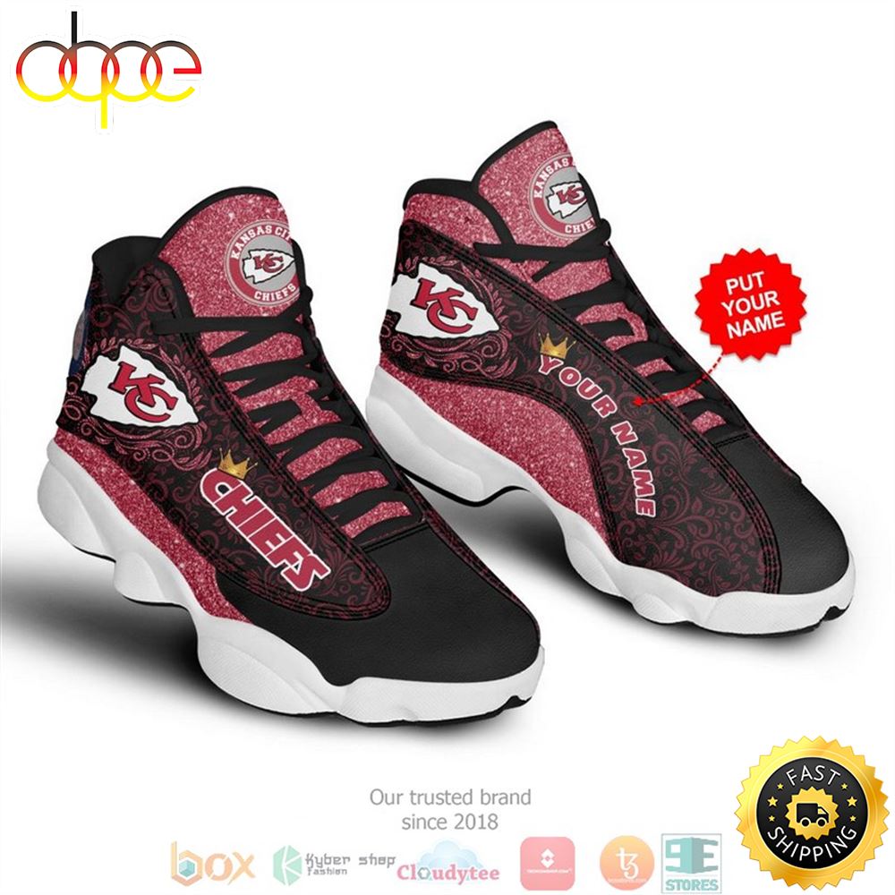 Personalized Kansas City Chiefs Nfl 4 Football Air Jordan 13 Sneaker Shoes Uukfmb