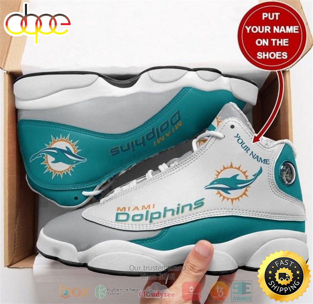 Personalized Miami Dolphins Nfl Football Team Custom Air Jordan 13 Shoes Hhhs9k