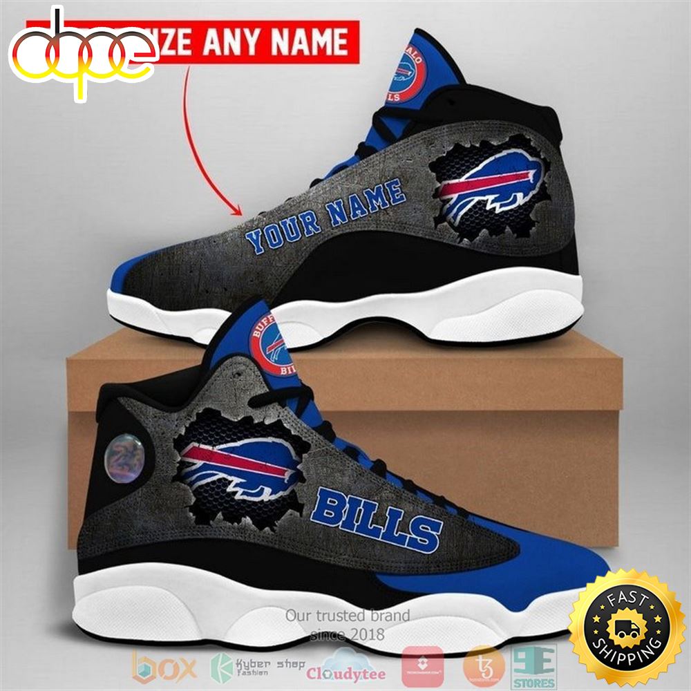 Personalized Nfl Buffalo Bills Nfl Football Team 3 Air Jordan 13 Sneaker Shoes Oobskq