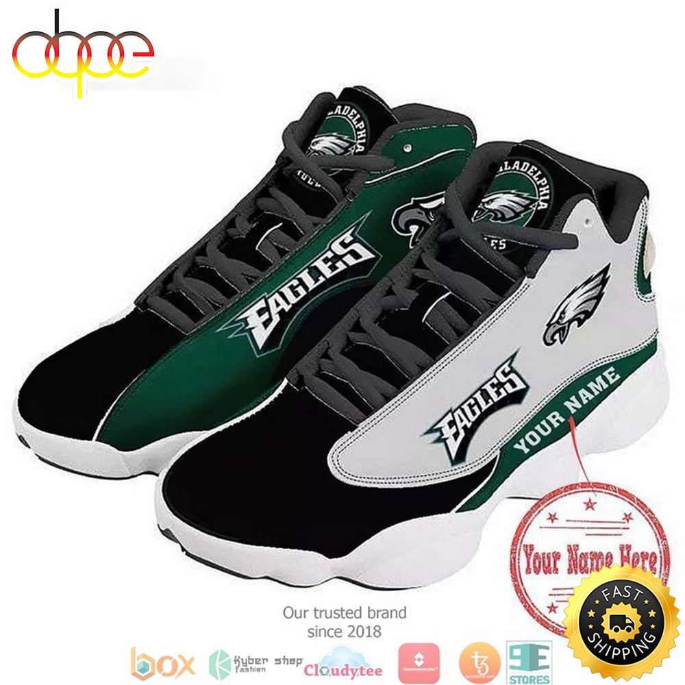 Personalized Philadelphia Eagles Football Nfl Air Jordan 13 Sneaker Shoes Ecmecp