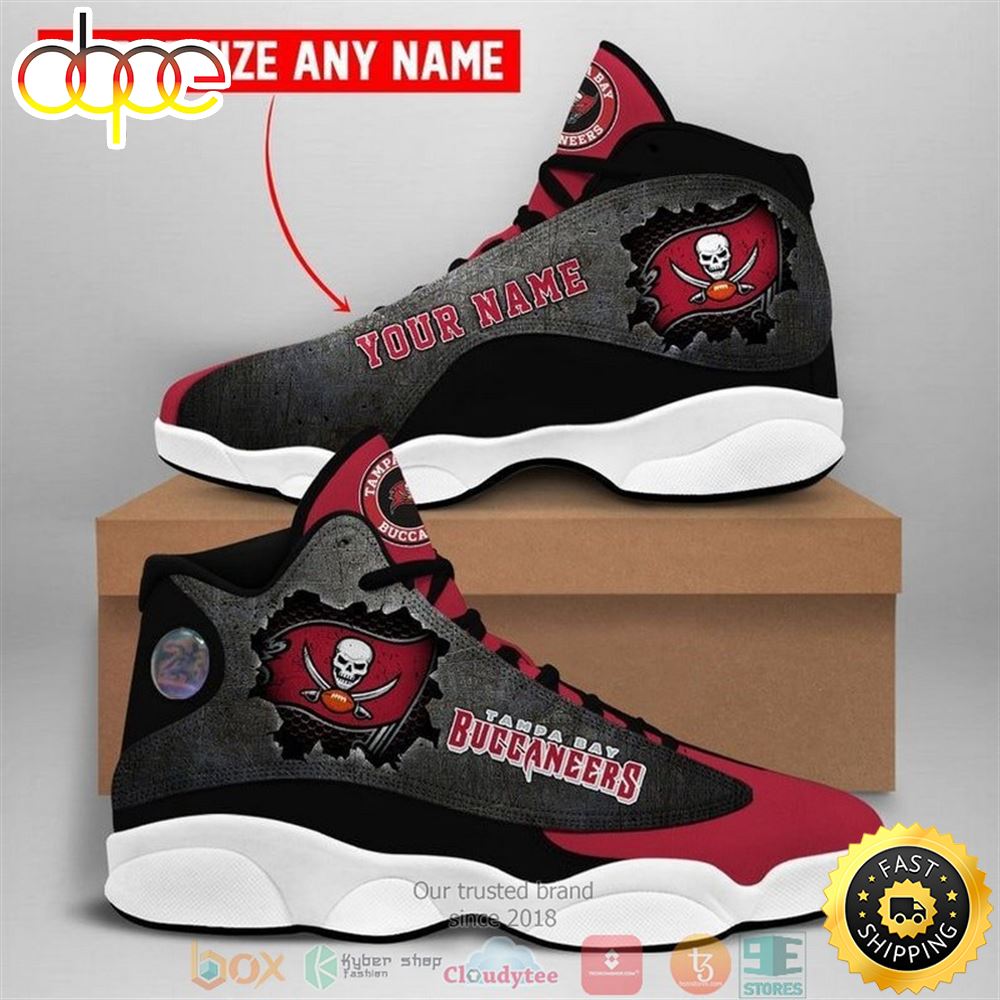 Personalized Tampa Bay Buccaneers Nfl Football Team 2 Air Jordan 13 Sneaker Shoes 2 Urzlqx