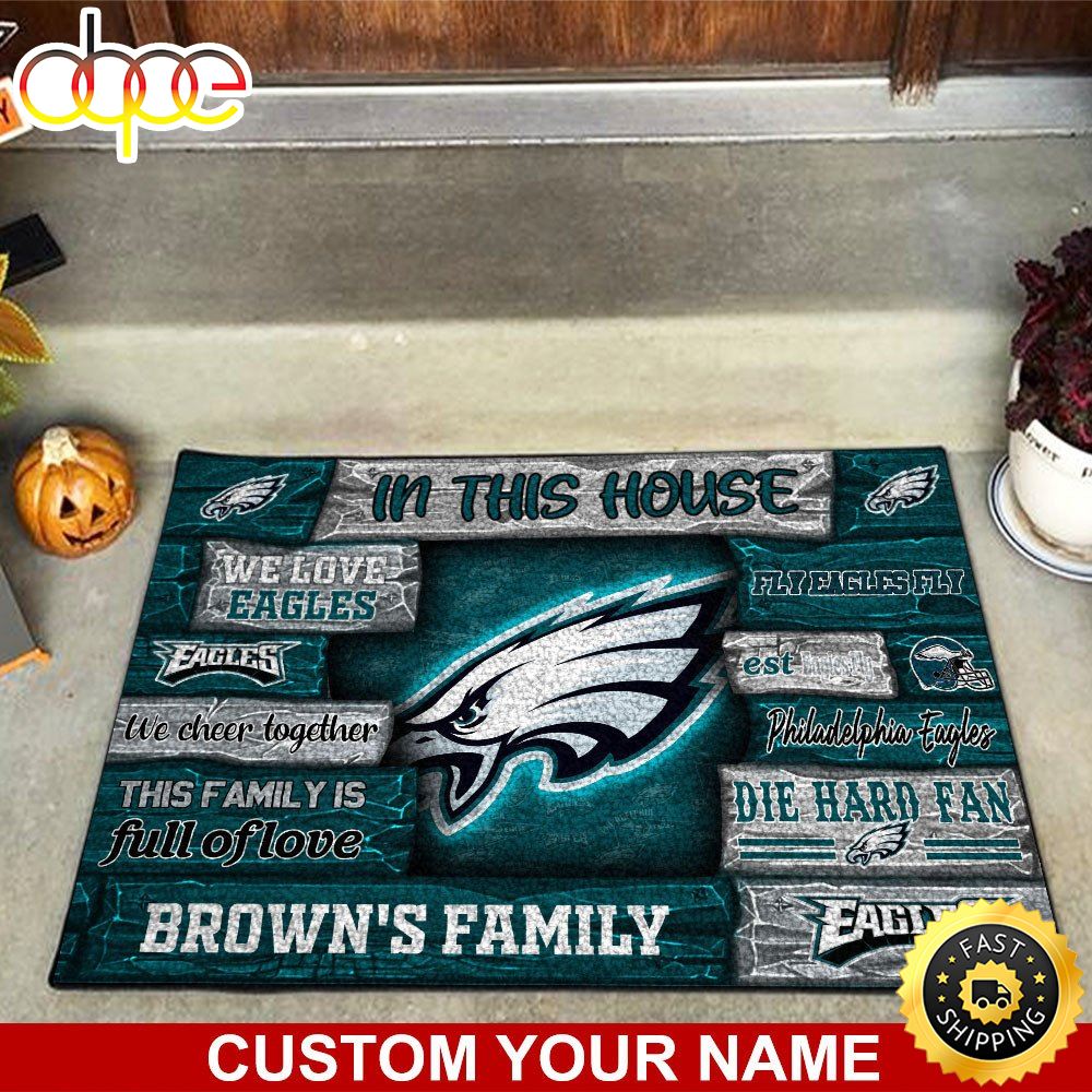 Philadelphia Eagles NFL Custom Doormat For Couples This Year Knsmnu