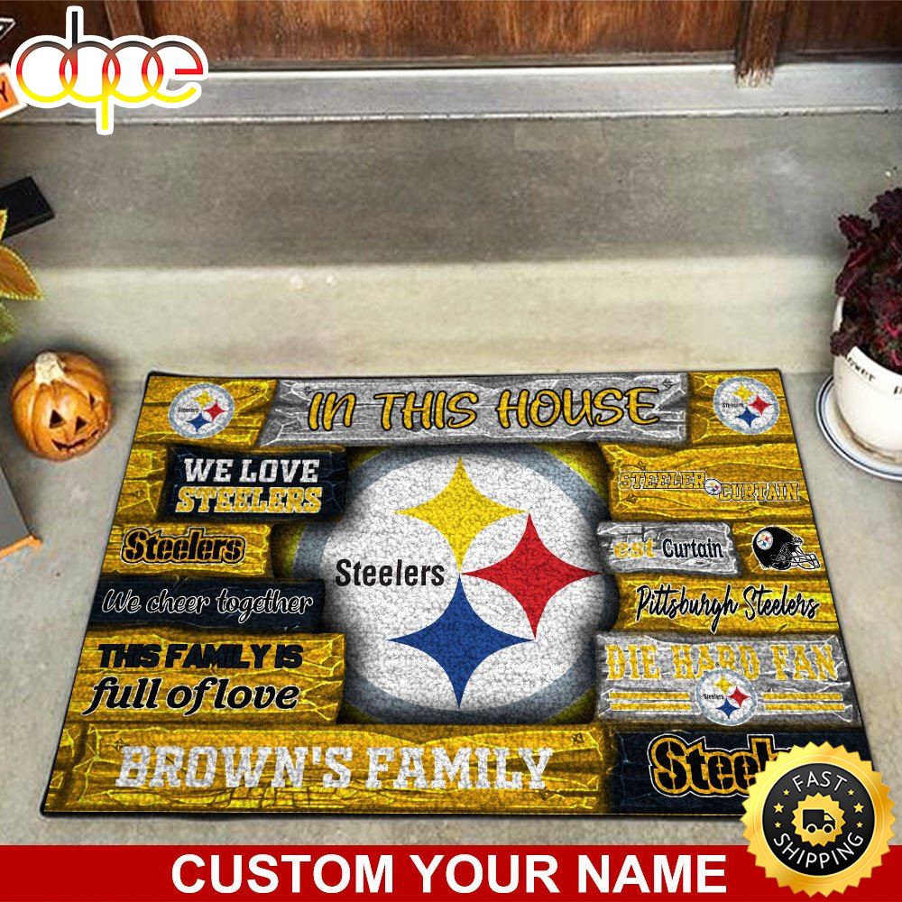 Pittsburgh Steelers NFL Custom Doormat For Couples This Year E4kybf
