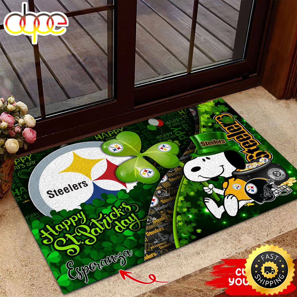 Pittsburgh Steelers NFL Custom Doormat The Celebration Of The Saint Patrick S Day Mwi9hw