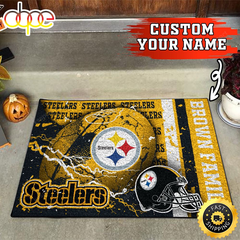 Pittsburgh Steelers NFL Custom Your Name Doormat Selmhl