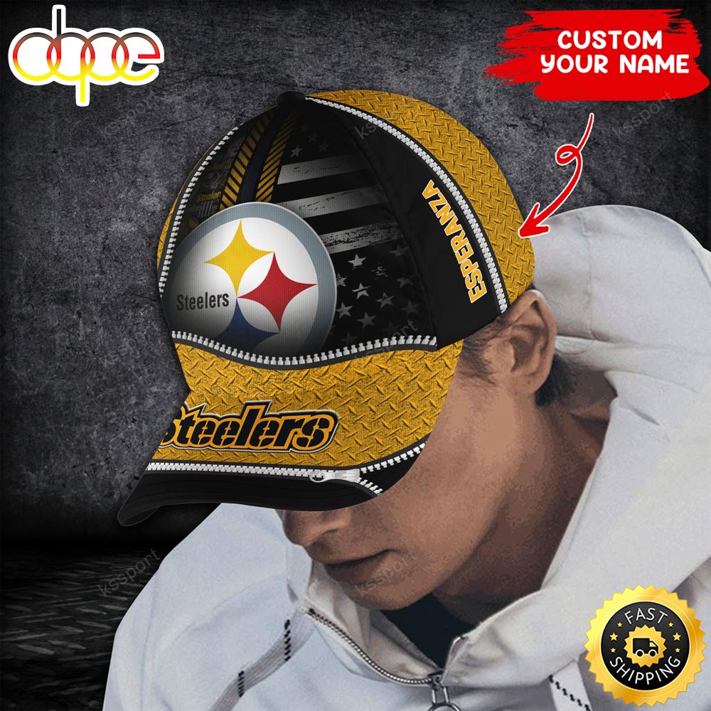 Pittsburgh Steelers 3D Cap SKULL NFL Custom Name 