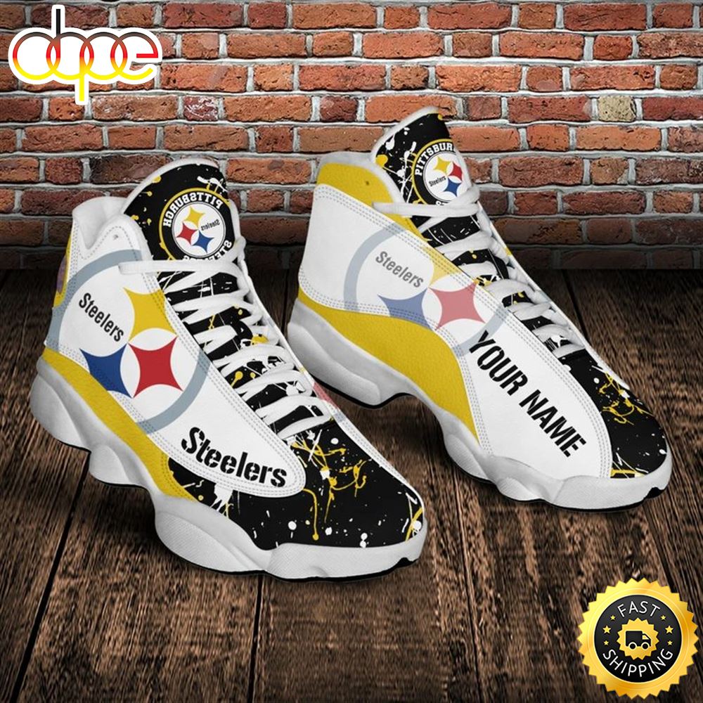 Pittsburgh Steelers Nfl Custom Name Air Jordan 13 Shoes Sfikm0