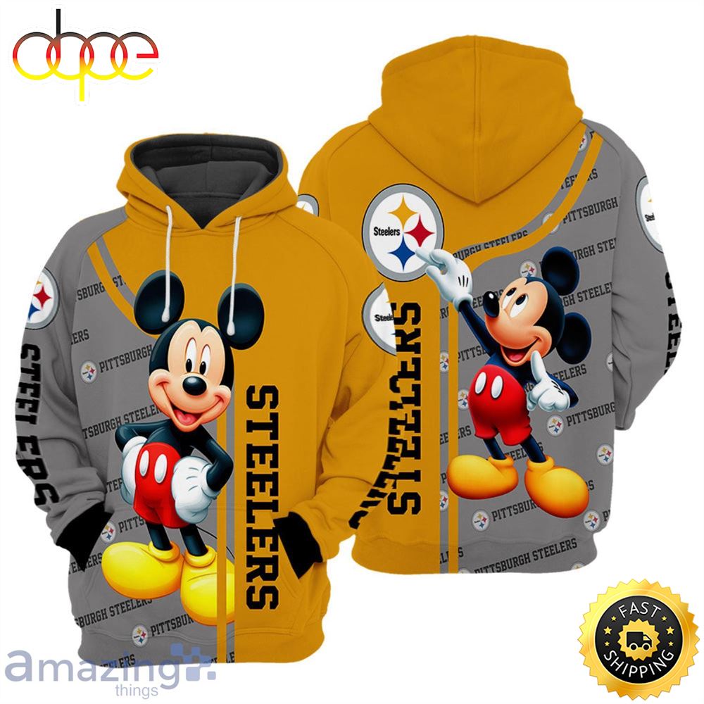 Pittsburgh Steelers Nfl Mickey Mouse Disney 3d Hoodie Tsuy34