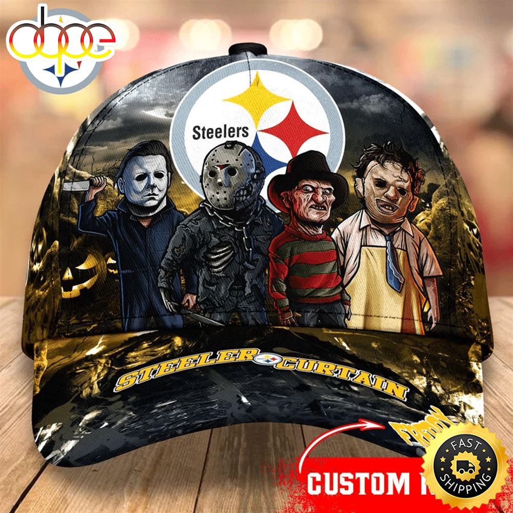 Pittsburgh Steelers Nfl Personalized Trending Cap Mixed Horror Movie Characters Rsu92a