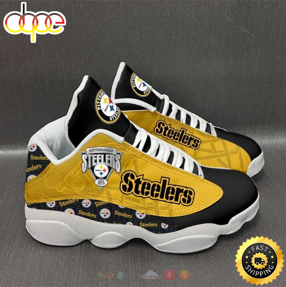Pittsburgh Steelers Nfl Yellow Black Air Jordan 13 Shoes Pc8d7n