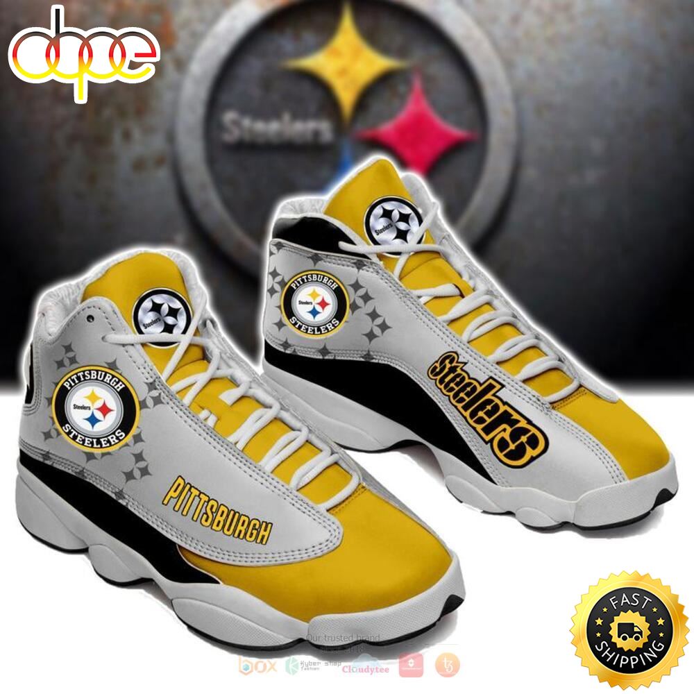 Pittsburgh Steelers Nfl Yellow Grey Air Jordan 13 Shoes Qb6w0e