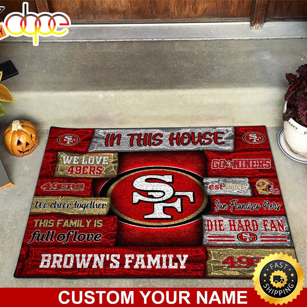 San Francisco 49ers NFL Custom Doormat For Couples This Year Ab8wqu