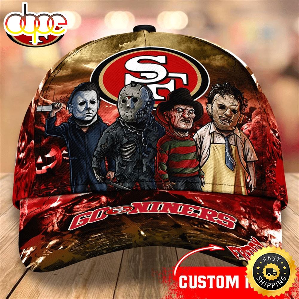 San Francisco 49ers Nfl Personalized Trending Cap Mixed Horror Movie Characters Tadjqw