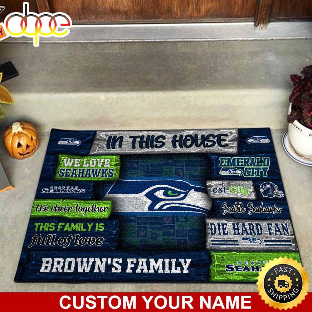 Seattle Seahawks NFL Custom Doormat For Couples This Year Oc4dyj