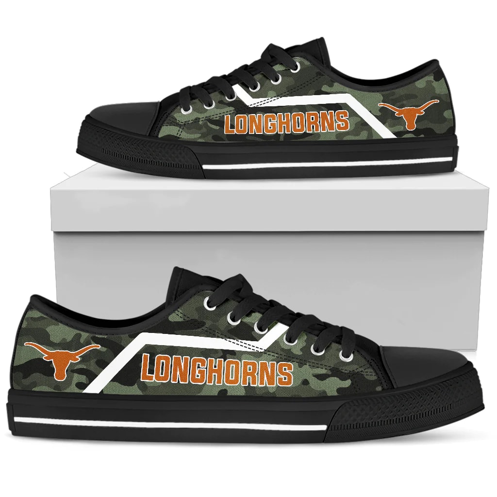 Simple Camo Texas Longhorns Low Top Shoes Uq2k9r