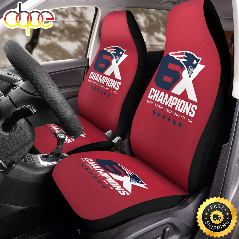 Six Time Champions New England Patriots Car Seat Covers Hg1n1x